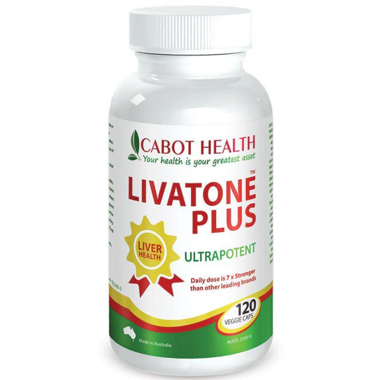 Cabot Health LivaTone Plus With Turmeric 120 Capsules front image on Livehealthy HK imported from Australia
