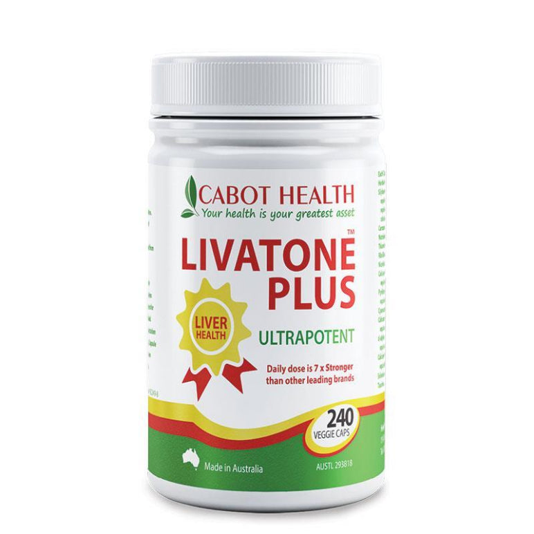Cabot Health LivaTone Plus With Turmeric 240 Capsules front image on Livehealthy HK imported from Australia