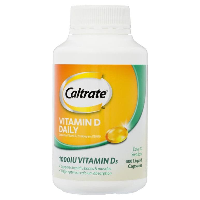 Caltrate Vitamin D 1000iu 300 Capsules front image on Livehealthy HK imported from Australia