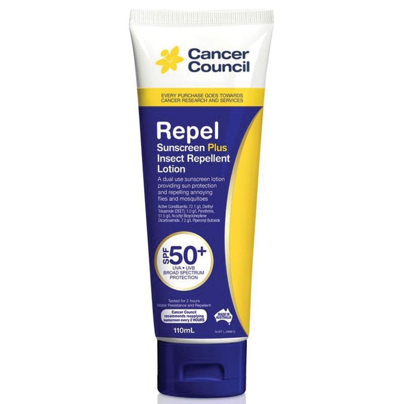 Cancer Council SPF 50+ Insect Repellent 110ml Tube front image on Livehealthy HK imported from Australia