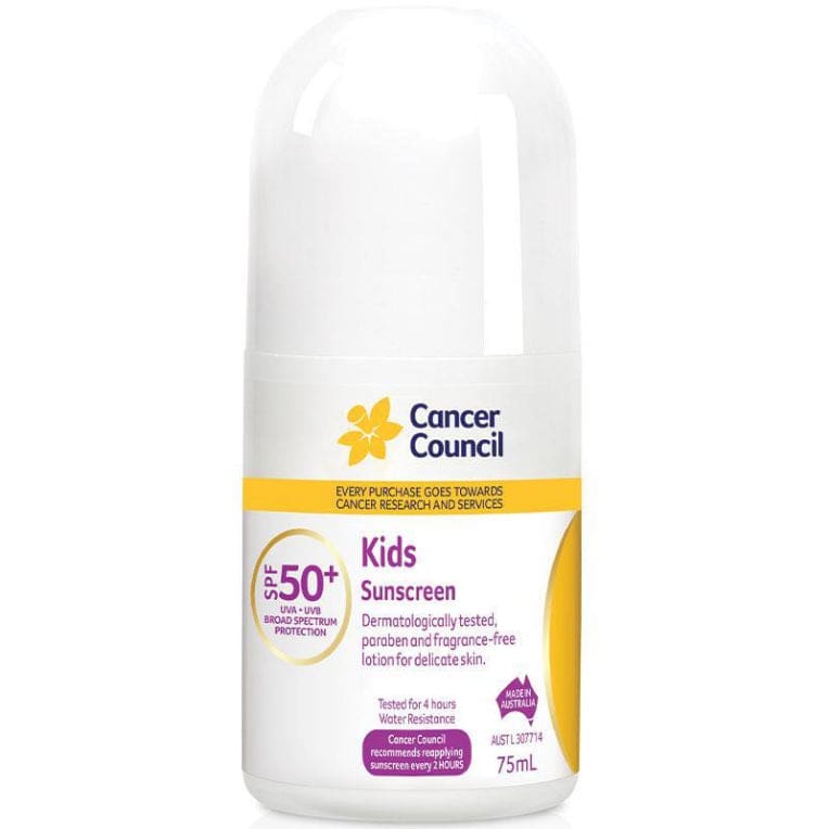 Cancer Council SPF 50+ Kids 75ml Roll On front image on Livehealthy HK imported from Australia