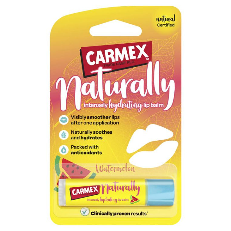 Carmex Lip Balm Naturally Hydrating Watermelon front image on Livehealthy HK imported from Australia