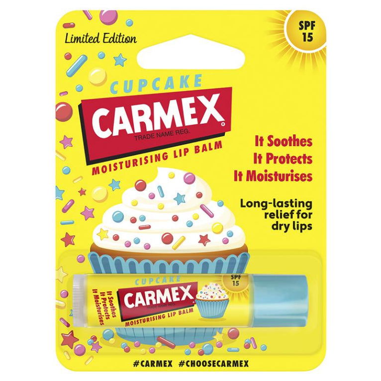 Carmex Lip Balm Stick Cupcake Limited Edition 4.25g front image on Livehealthy HK imported from Australia