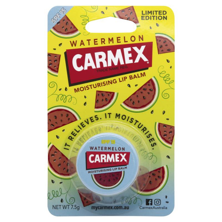 Carmex Watermelon Jar 7.5g front image on Livehealthy HK imported from Australia