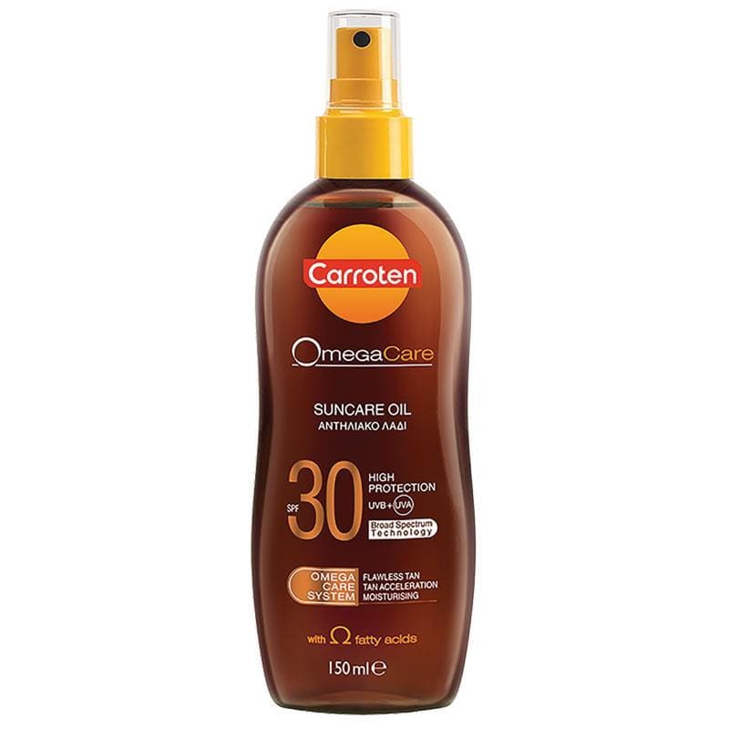 Carroten SPF 30 OmegaCare Suncare Oil Spray 150ml front image on Livehealthy HK imported from Australia