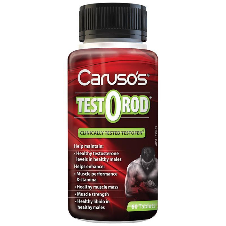 Carusos Testorod 60 Tablets front image on Livehealthy HK imported from Australia