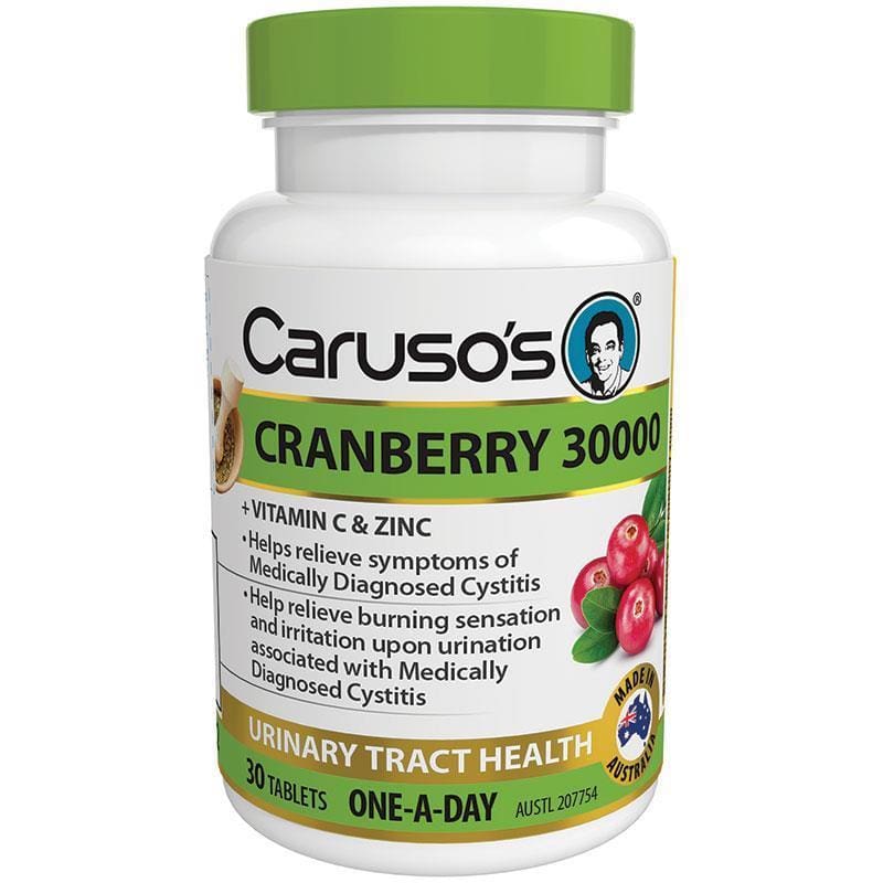 Carusos Ultra Max Cranberry 30000 30 Tablets front image on Livehealthy HK imported from Australia