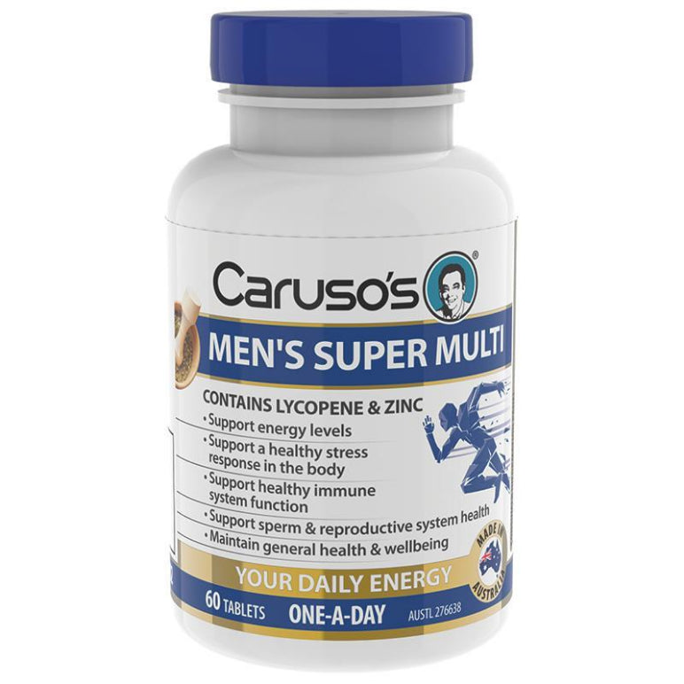Carusos Ultra Max Mens Super Multi 60 Tablets front image on Livehealthy HK imported from Australia