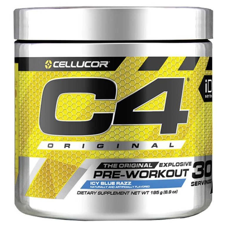 Cellucor C4 ID Blue Raspberry 30 Serve front image on Livehealthy HK imported from Australia