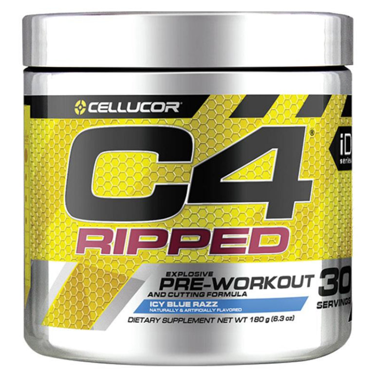 Cellucor C4 Ripped Icy Blue Razz 30 Serve front image on Livehealthy HK imported from Australia