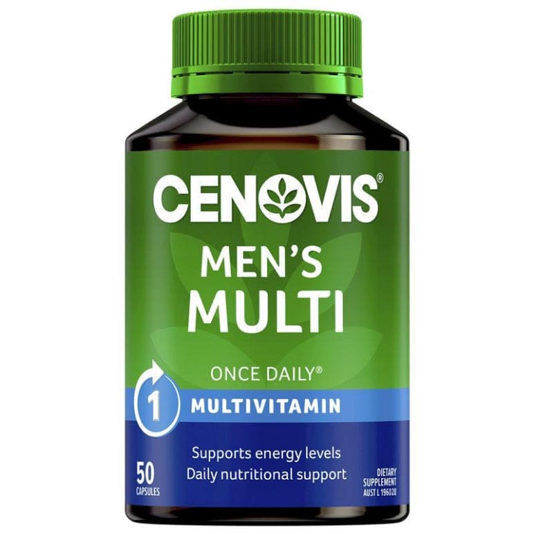 Cenovis Men's Multivitamin for Energy - Multi Vitamin 50 Capsules front image on Livehealthy HK imported from Australia