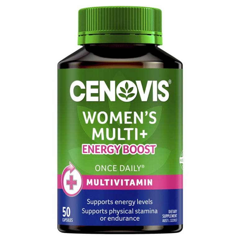 Cenovis Women's Multivitamin + Energy Boost for Women's Health - Multi Vitamin 50 Capsules front image on Livehealthy HK imported from Australia