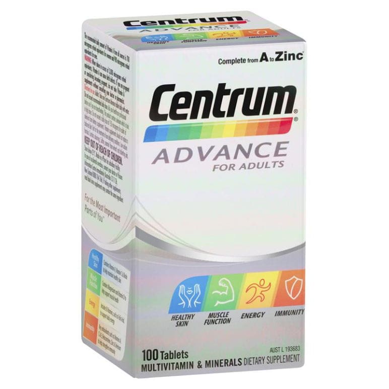 Centrum Advance 100 Tablets front image on Livehealthy HK imported from Australia