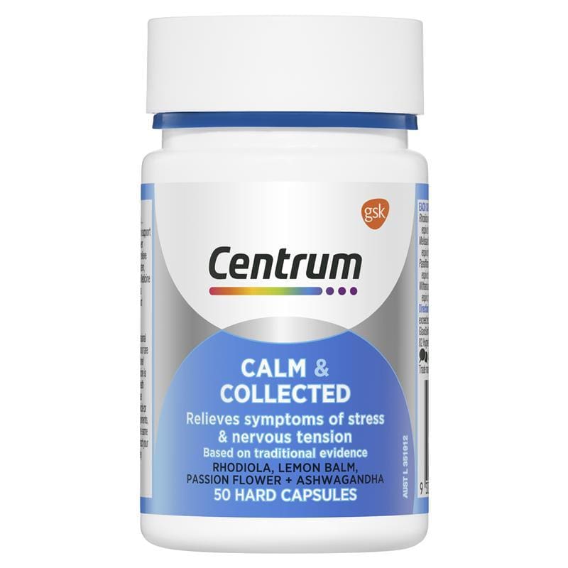 Centrum Calm & Collected 50 Capsules front image on Livehealthy HK imported from Australia