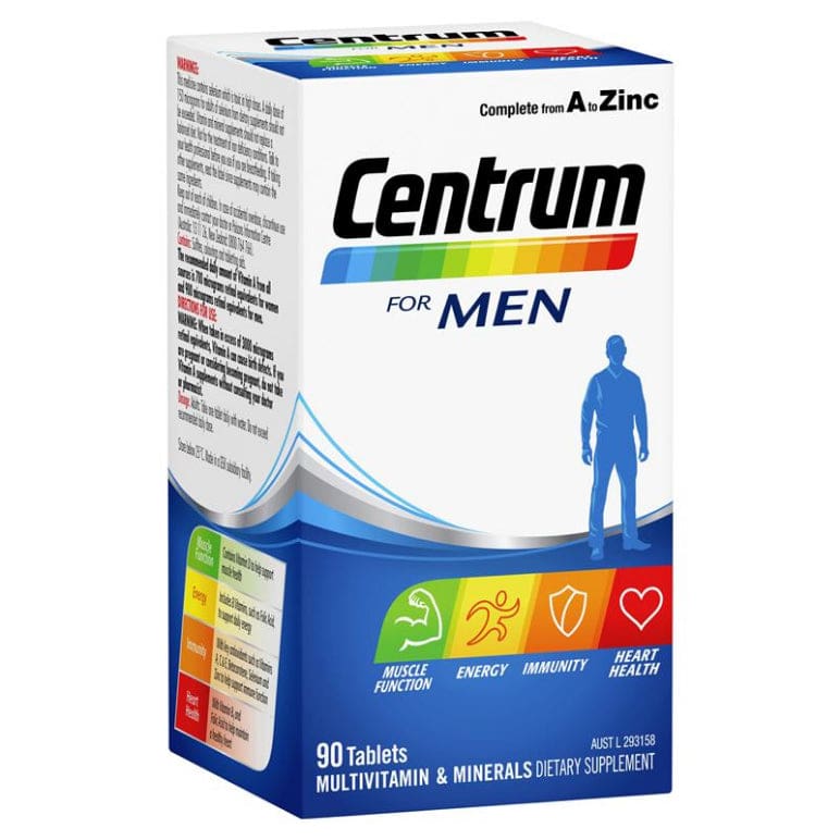 Centrum For Men 90 Tablets front image on Livehealthy HK imported from Australia