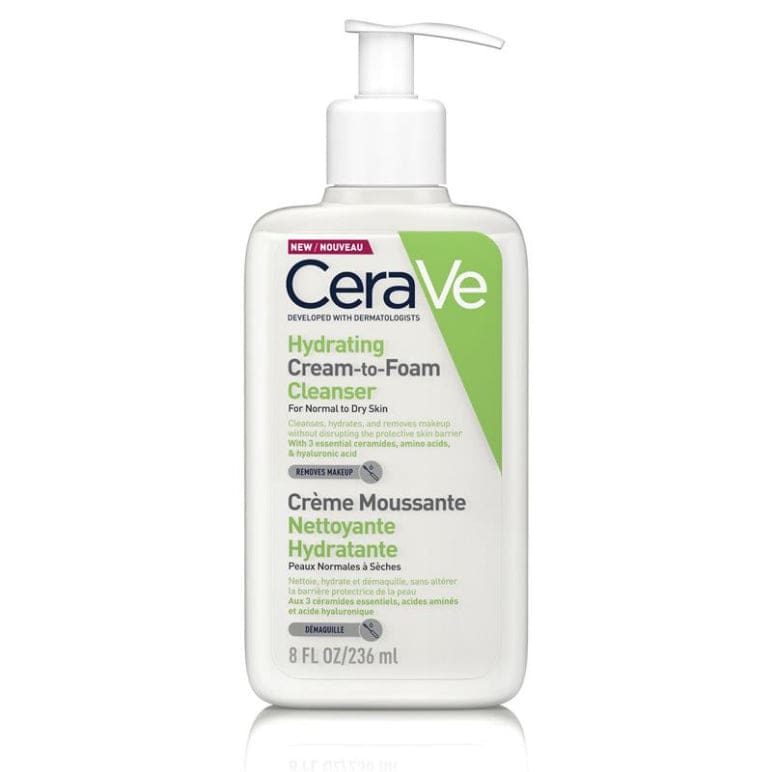 CeraVe Hydrating Cream To Foam Cleanser 236ml front image on Livehealthy HK imported from Australia