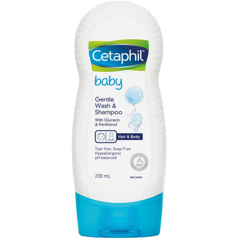 Cetaphil Baby Gentle Wash and Shampoo 230ml front image on Livehealthy HK imported from Australia