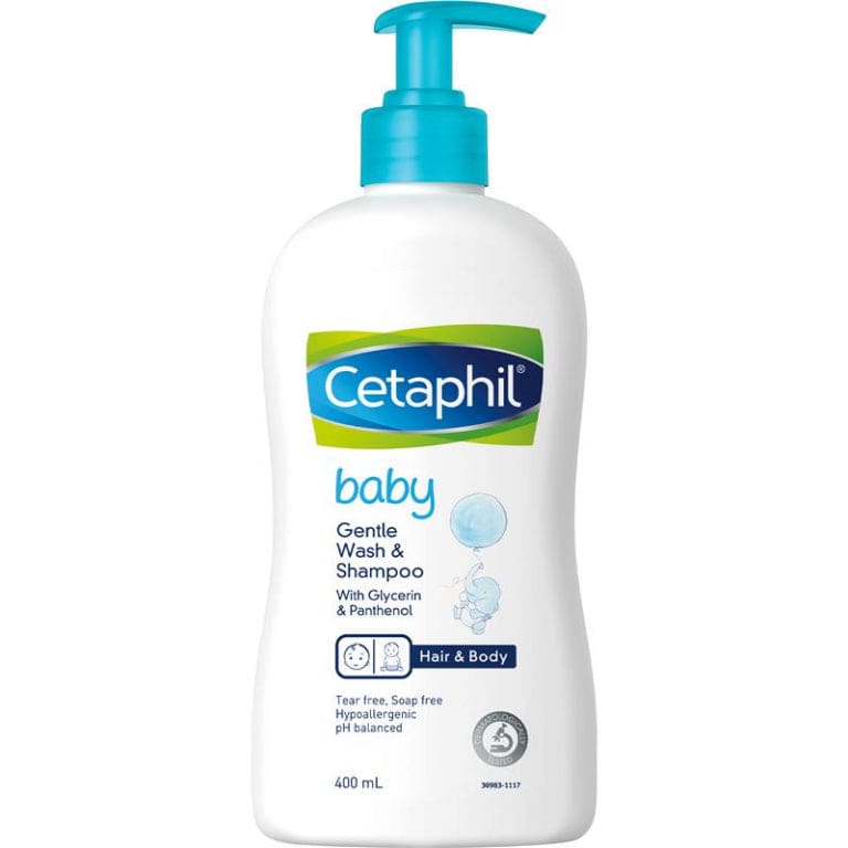 Cetaphil Baby Gentle Wash and Shampoo 400ml front image on Livehealthy HK imported from Australia