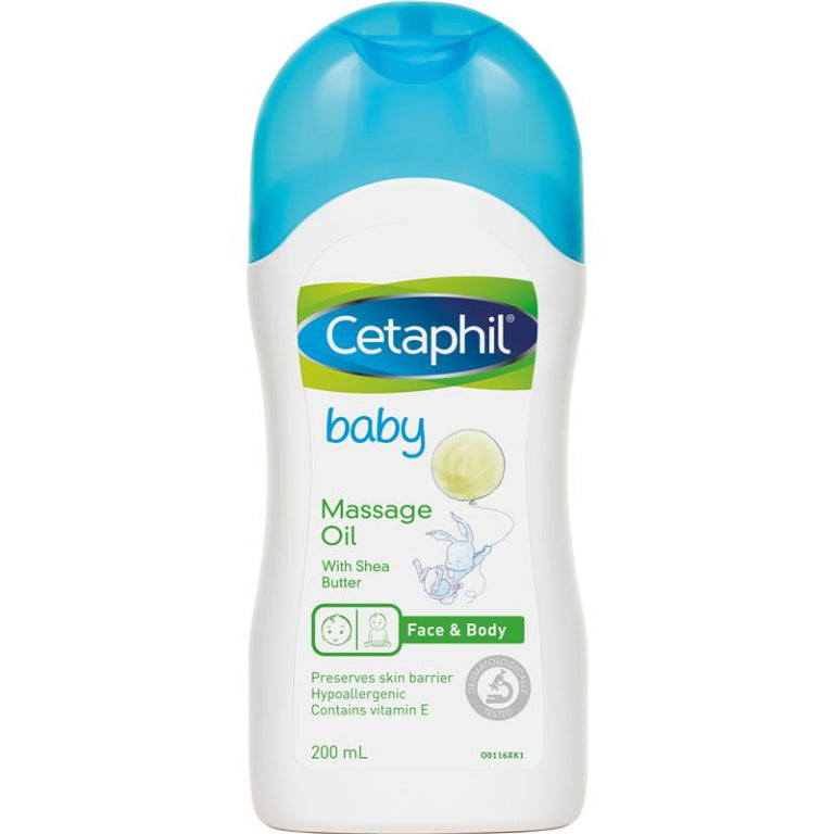 Cetaphil Baby Massage Oil 200ml front image on Livehealthy HK imported from Australia