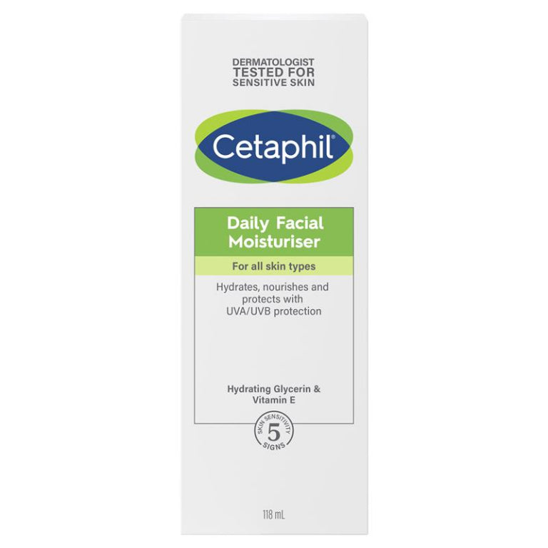 Cetaphil Daily Facial Moisturiser 118ml front image on Livehealthy HK imported from Australia