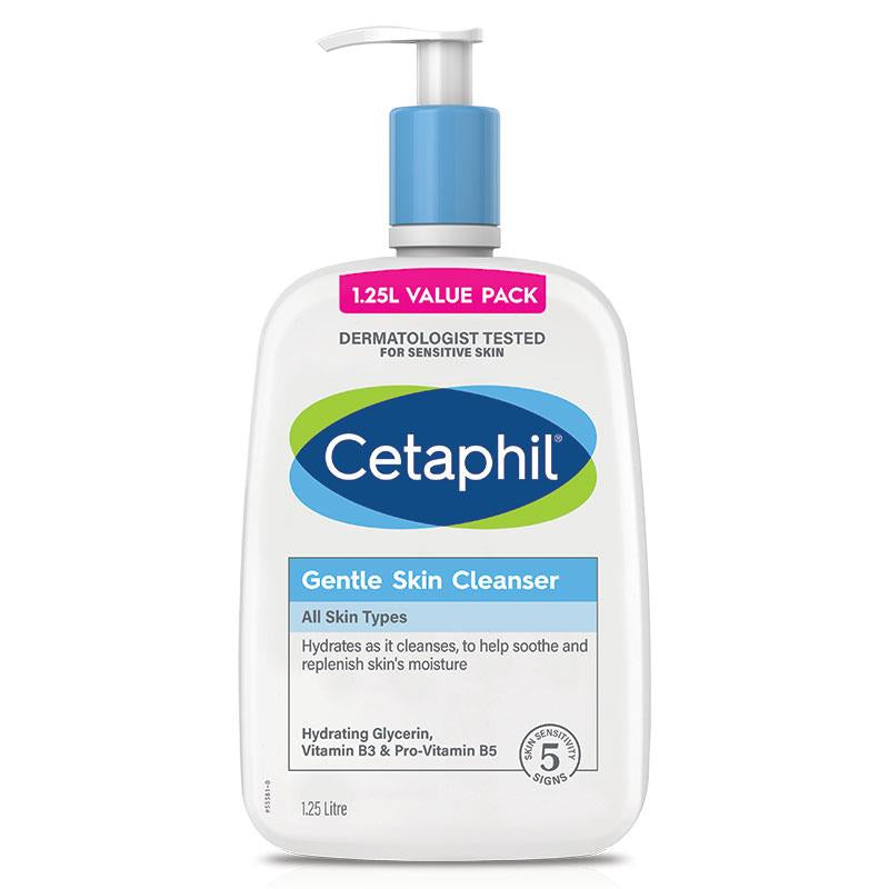 Cetaphil Gentle Skin Cleanser for Face & Body 1.25L front image on Livehealthy HK imported from Australia