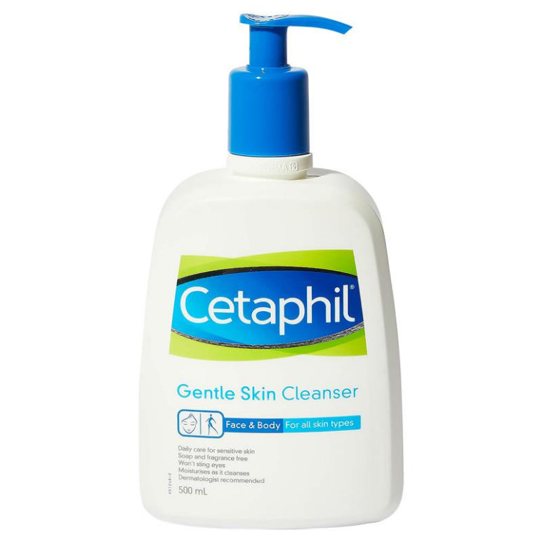 Cetaphil Gentle Skin Cleanser for Face & Body 500ml front image on Livehealthy HK imported from Australia