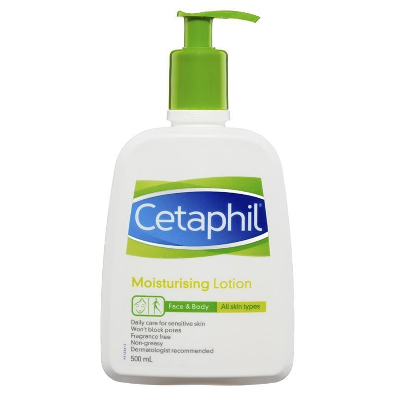 Cetaphil Moisturising Lotion 500mL Pump Pack front image on Livehealthy HK imported from Australia