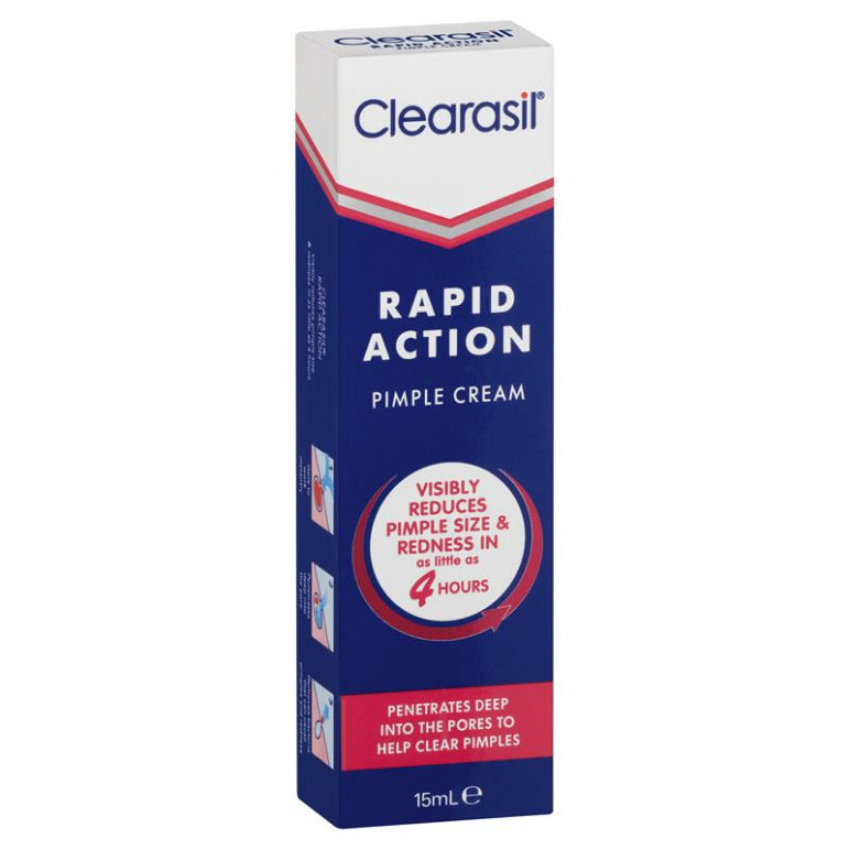 Clearasil Rapid Action Pimple Cream 15ml front image on Livehealthy HK imported from Australia