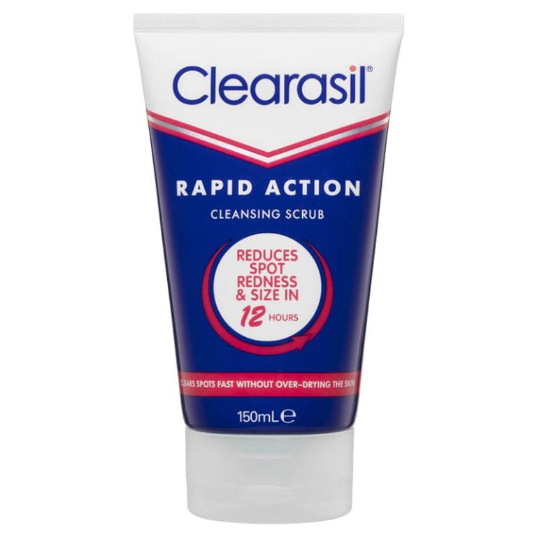Clearasil Ultra Rapid Action Cleansing Face Scrub 150 ml front image on Livehealthy HK imported from Australia