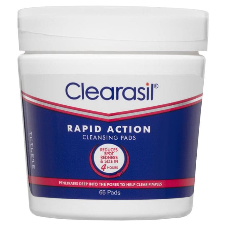 Clearasil Ultra Rapid Action Pimple Face Cleansing Pads 65 Pack front image on Livehealthy HK imported from Australia
