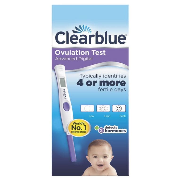 Clearblue Advanced Digital Ovulation Kit Test (Dual Hormone) 10 Pack front image on Livehealthy HK imported from Australia