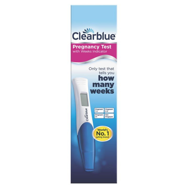 Clearblue Digital Pregnancy Test Weeks Indicator 1 Test front image on Livehealthy HK imported from Australia