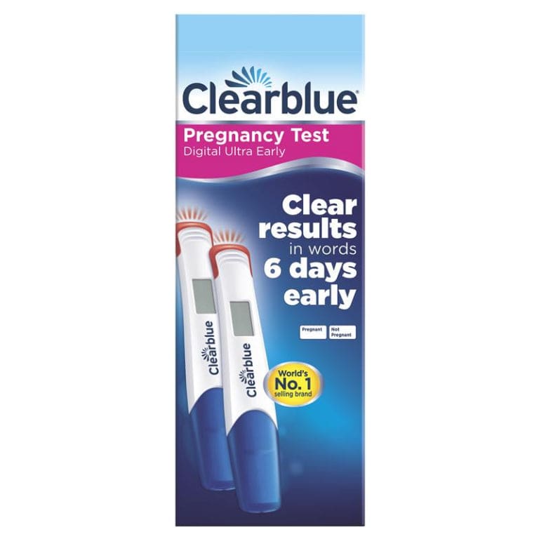 Clearblue Digital Ultra Early Pregnancy Test 2 Tests front image on Livehealthy HK imported from Australia