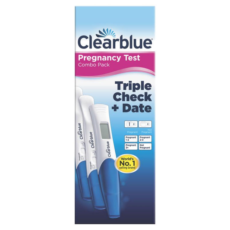 Clearblue Pregnancy 1 Digital Test & 2 Visual Tests 3 Tests front image on Livehealthy HK imported from Australia