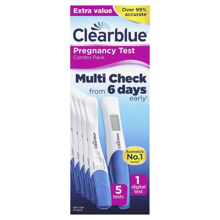 Clearblue Pregnancy Test Multi Check Early, 6 Tests front image on Livehealthy HK imported from Australia