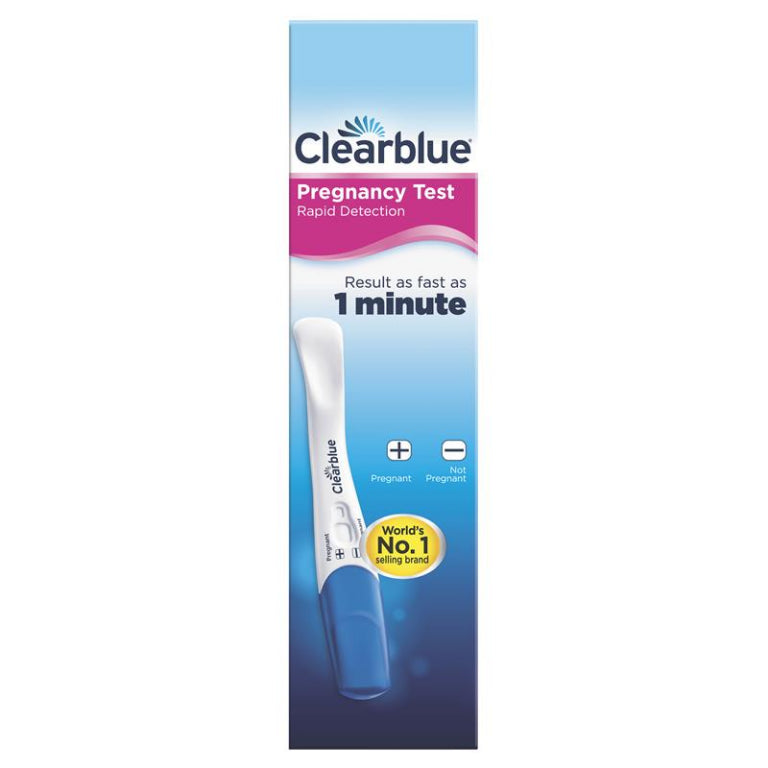 Clearblue Pregnancy Test Rapid Detection 1 Test front image on Livehealthy HK imported from Australia