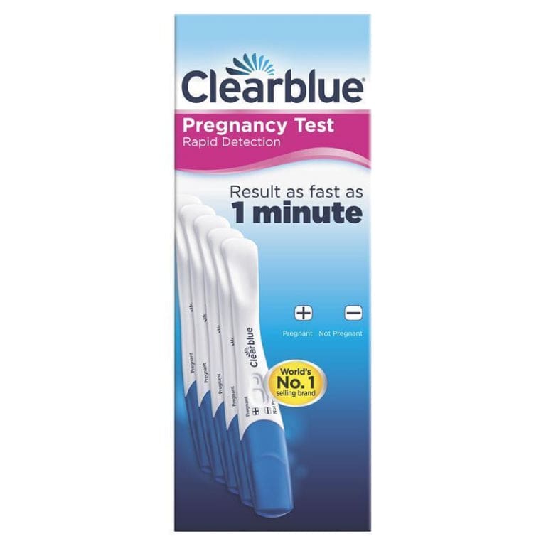 Clearblue Pregnancy Test Rapid Detection 5 Tests front image on Livehealthy HK imported from Australia