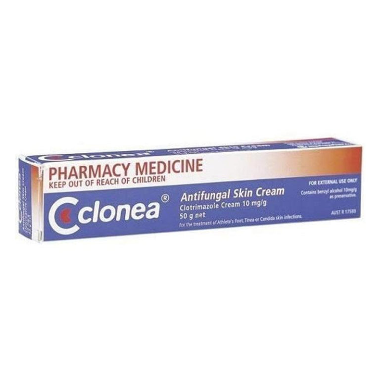 Clonea Antifungal Skin Cream 50g front image on Livehealthy HK imported from Australia
