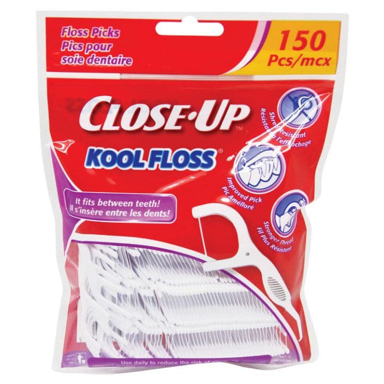 Close Up Floss Picks 150 Pack front image on Livehealthy HK imported from Australia