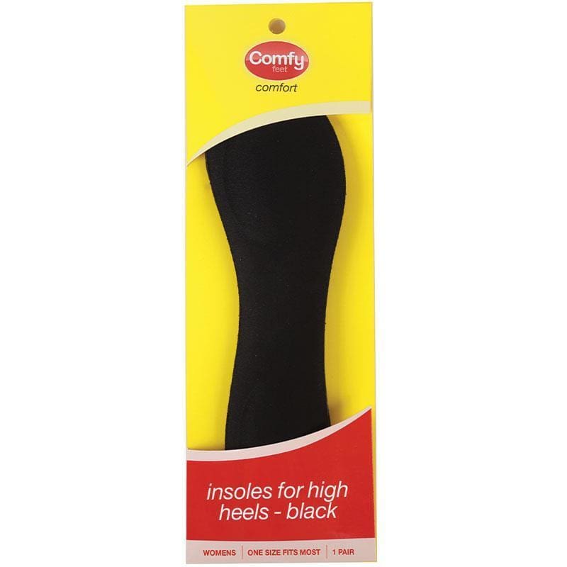 Comfy Feet Insoles for High Heels Black front image on Livehealthy HK imported from Australia