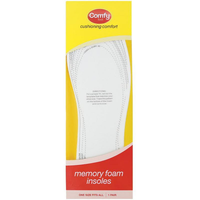 Comfy Feet Insoles Memory Foam front image on Livehealthy HK imported from Australia