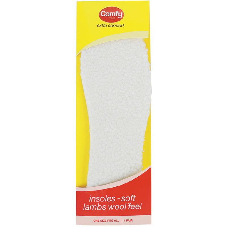 Comfy Feet Insoles Soft Lambswool front image on Livehealthy HK imported from Australia