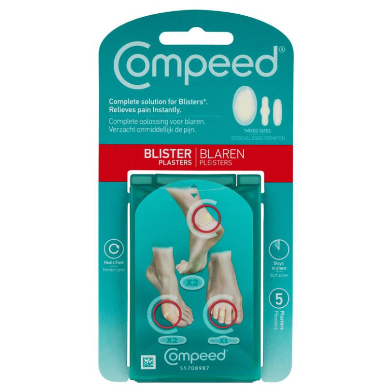 Compeed Blister Mixed Pack 5 front image on Livehealthy HK imported from Australia