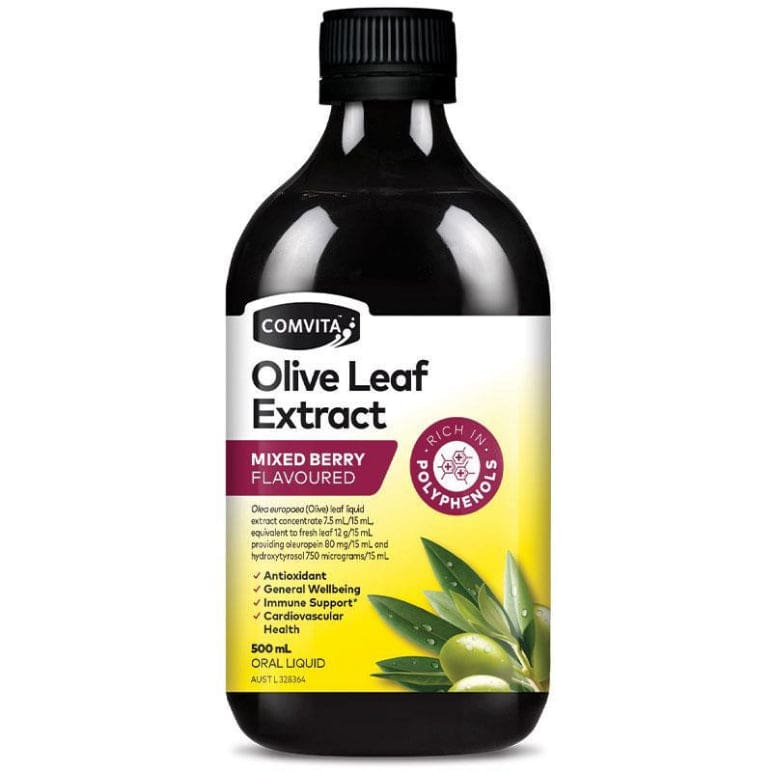 Comvita Olive Leaf Extract Mixed Berry 500mL front image on Livehealthy HK imported from Australia