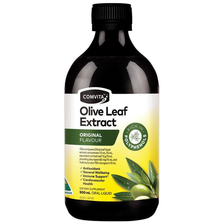 Comvita Olive Leaf Extract Natural/ Original 500ml front image on Livehealthy HK imported from Australia