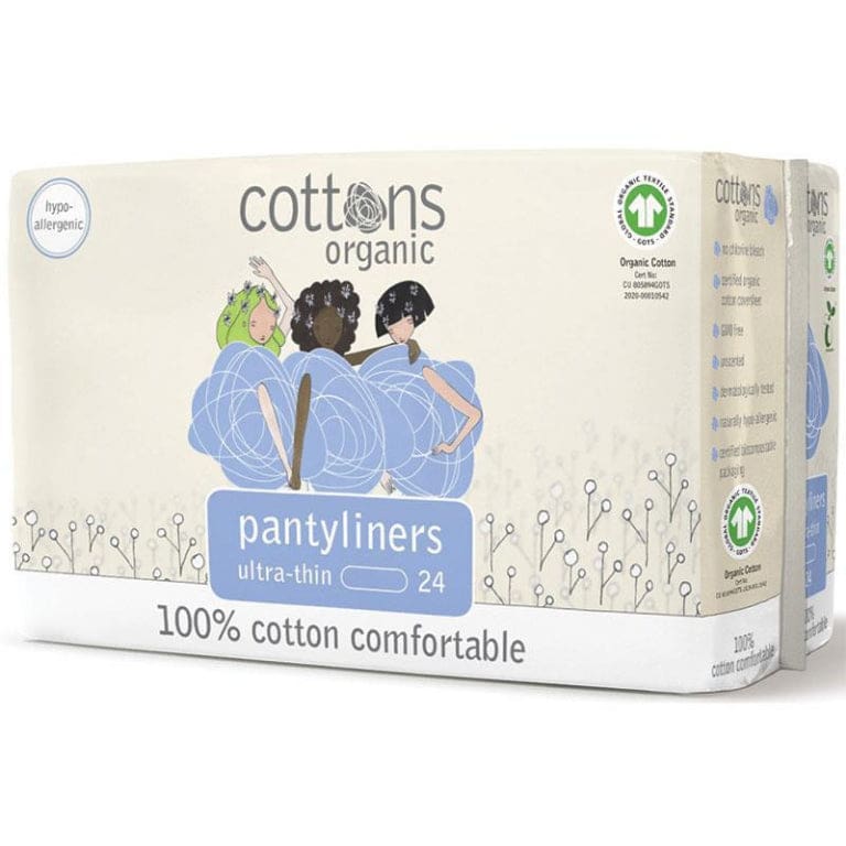 Cottons 24 Panty liners front image on Livehealthy HK imported from Australia