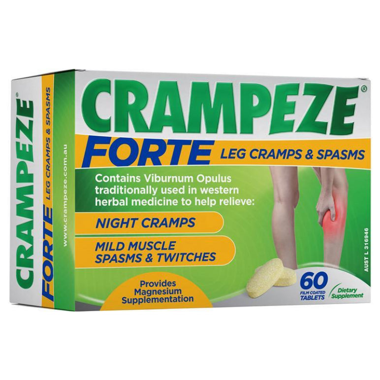 Crampeze Forte 60 Tablets front image on Livehealthy HK imported from Australia