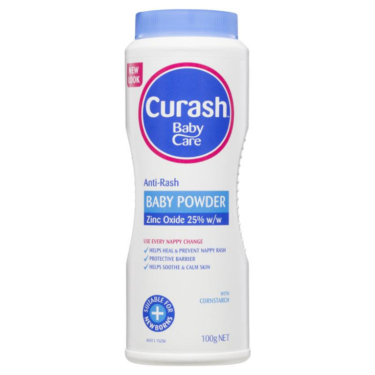 Curash Babycare Anti-Rash Baby Powder 100g front image on Livehealthy HK imported from Australia
