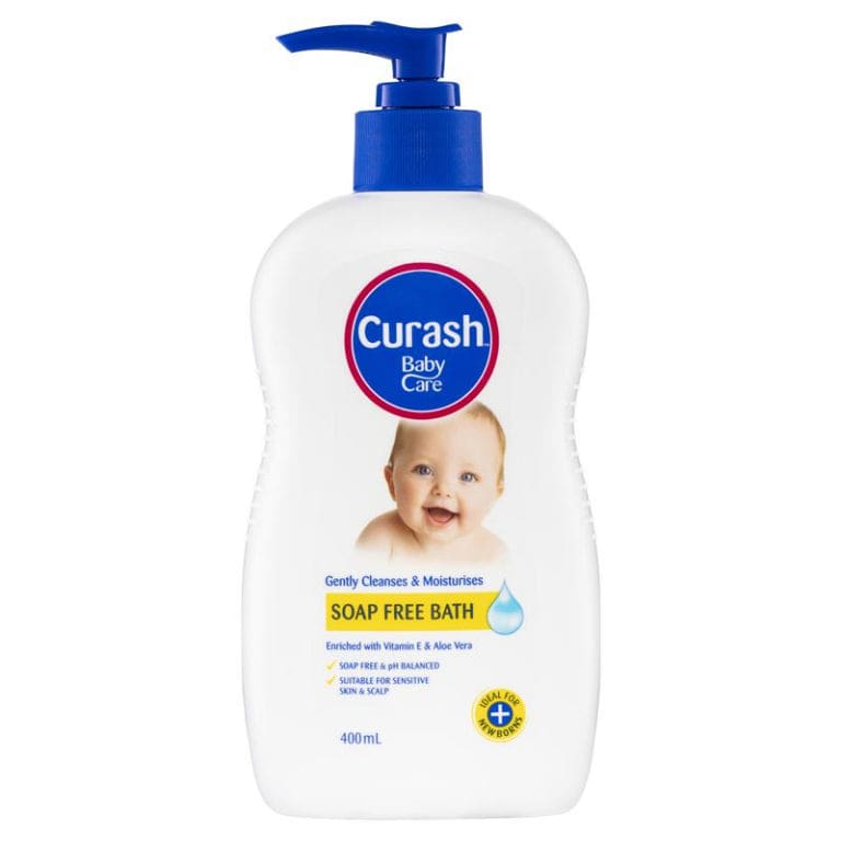 Curash Babycare Soap Free Bath 400ml front image on Livehealthy HK imported from Australia