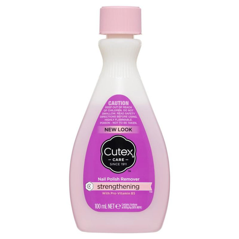 Cutex Nail Polish Remover Strengthening 100mL front image on Livehealthy HK imported from Australia